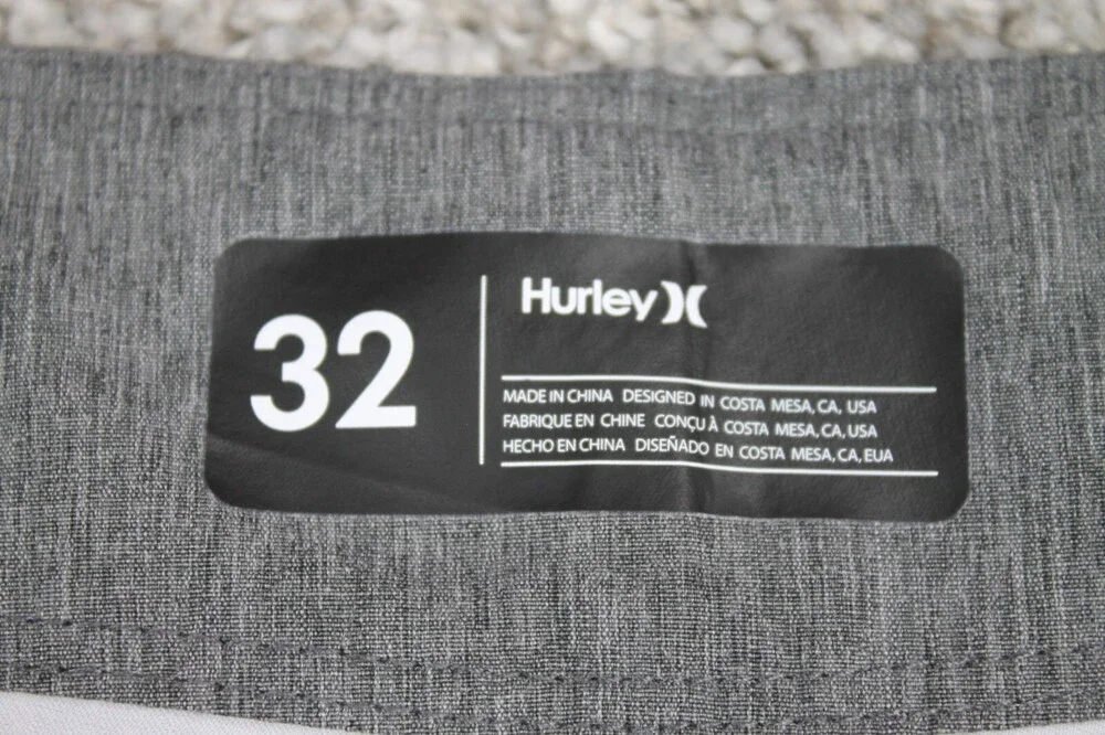 Hurley Phantom Boardshorts Men 32 Grey Purple Blue Striped Weekender Surf Swim